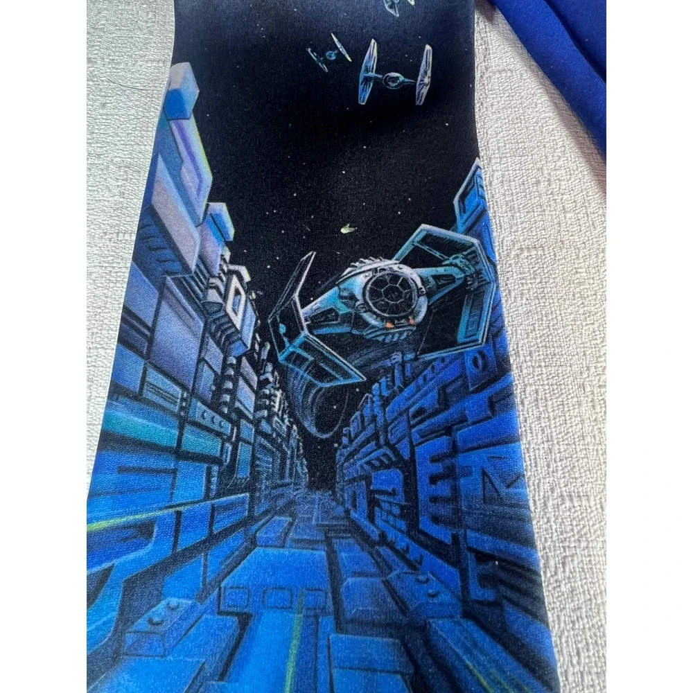 Vintage 1994 Ralph Marlin Star Wars The TIE Tie Fighter Death Star Trench Blue